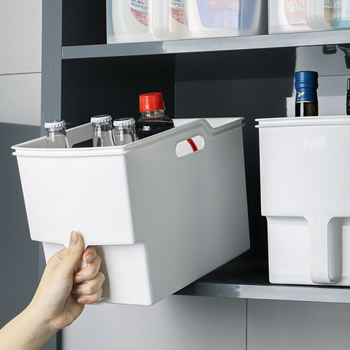 무타공마켓 손잡이 펜트리수납함 펜트리 수납 정리 리빙박스, 화이트, 1개 8,500원