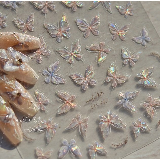 네일 스티커 홀로그램 자개 나비 봄아트 엠보 입체 10,000원