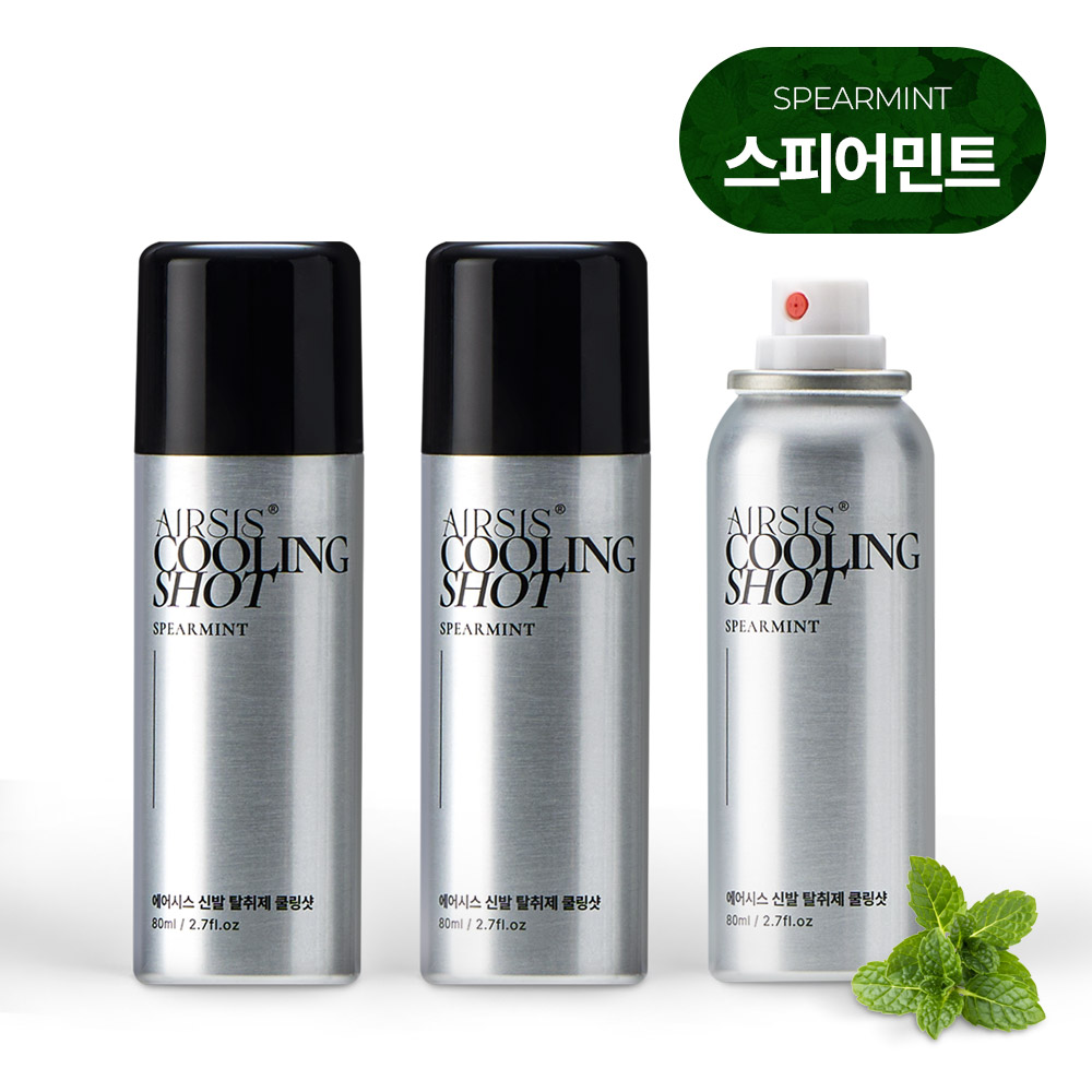 에어시스 휴대용 신발 탈취제 쿨링샷 본품 스피어민트향 12,900원