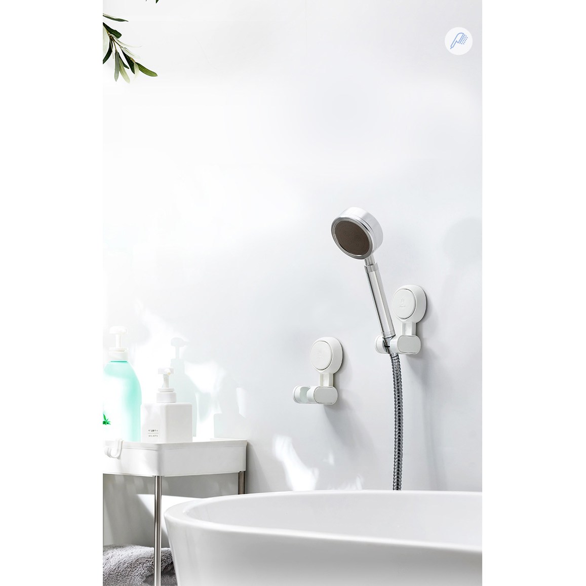 모던심플 강력흡착 각도조절 샤워기 거치대 3,000원