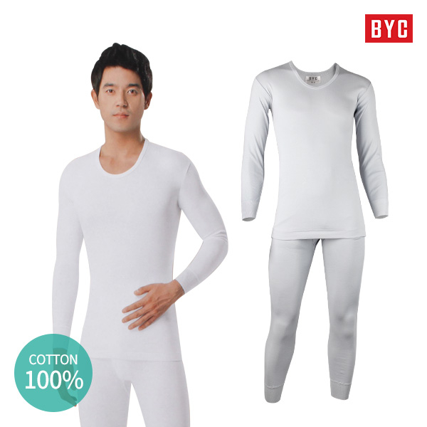 BYC 베스트 9부 남자 순면내복 상하세트 면 100 기본내의 17,800원