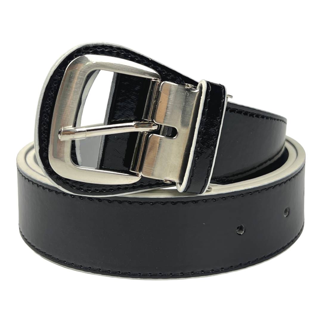 야구벨트 유광 에나멜 스포츠벨트 성인 유소년 유니폼 선수용, 1개, 블랙, 현재가 7,990원