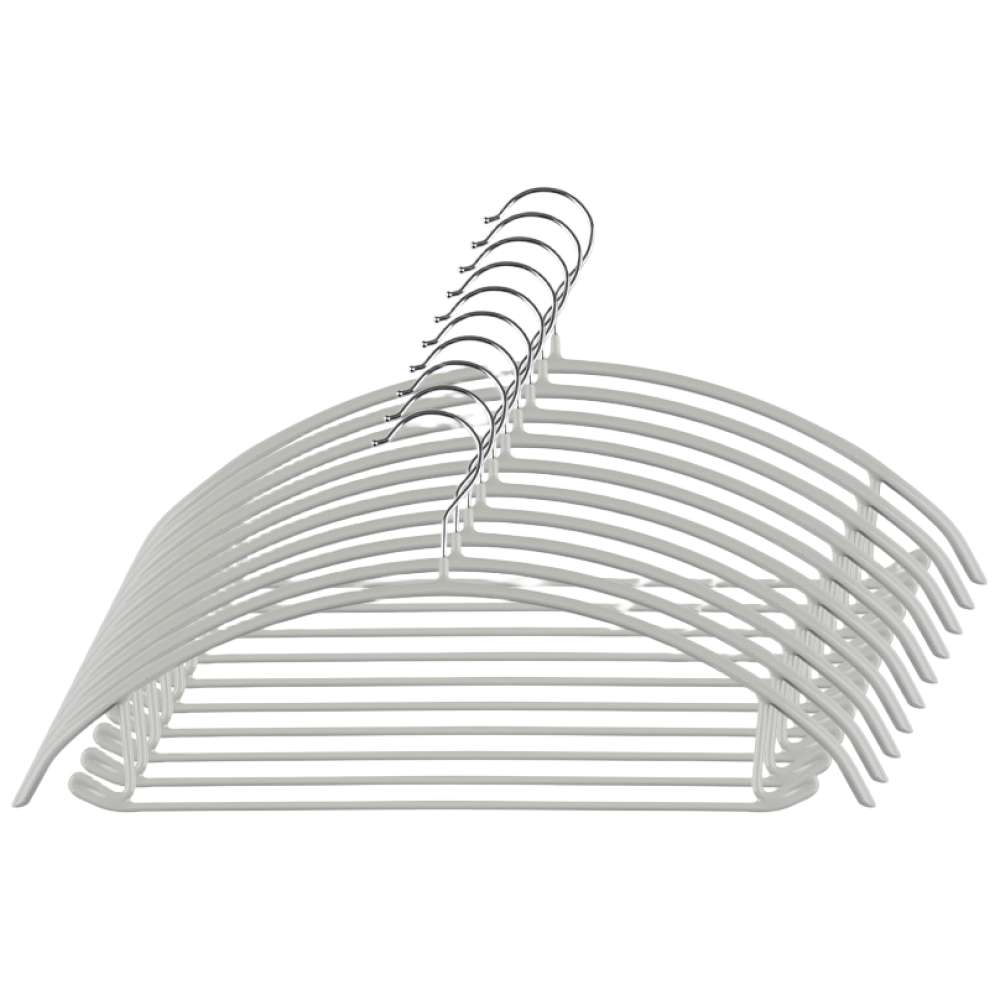오리지니크 강력 미끄럼 방지 논슬립 옷걸이 40cm 원피스용 10개, 라이트그레이, 1세트 25,000원