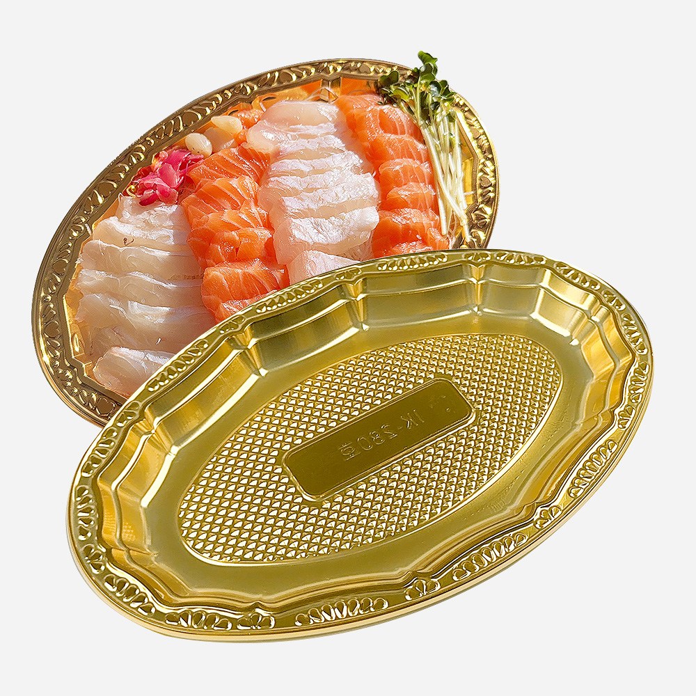 올플러스 타원형 고급 트레이 280호 정육 회 포장, 금색, 100개 29,900원