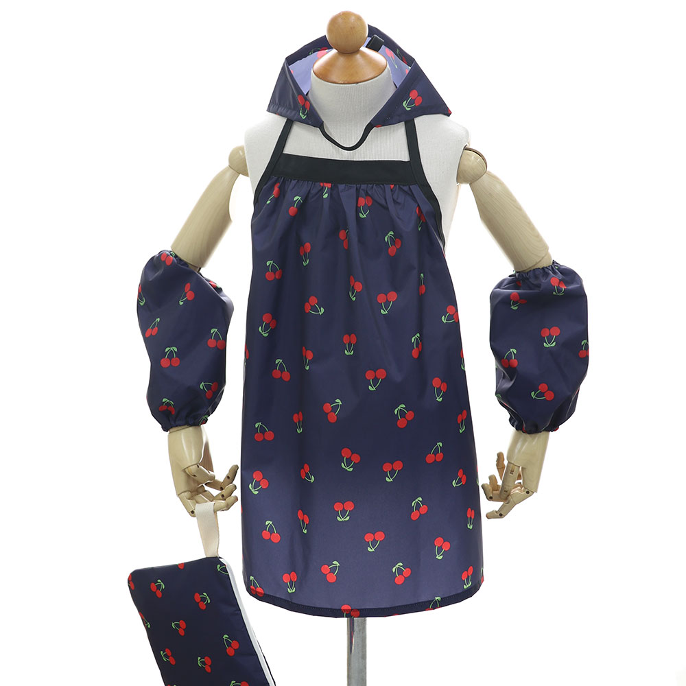 세맘스 여아용 비벨라 체리 프릴 방수 앞치마 + 두건 + 토시 2p + 파우치 세트 17,860원