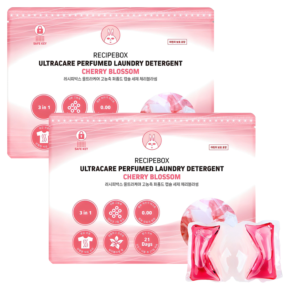 레시피박스 울트라케어 고농축 퍼퓸드 체리블라썸향  캡슐세제 19,800원