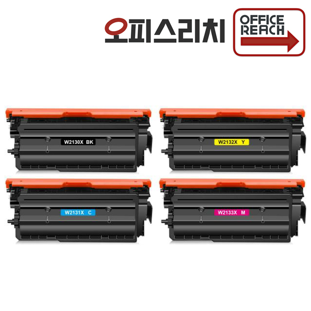 HP호환 5800f 초대용량 토너 4색세트 칩장착완제품 W2130X, 1개, 단일상품 377,000원
