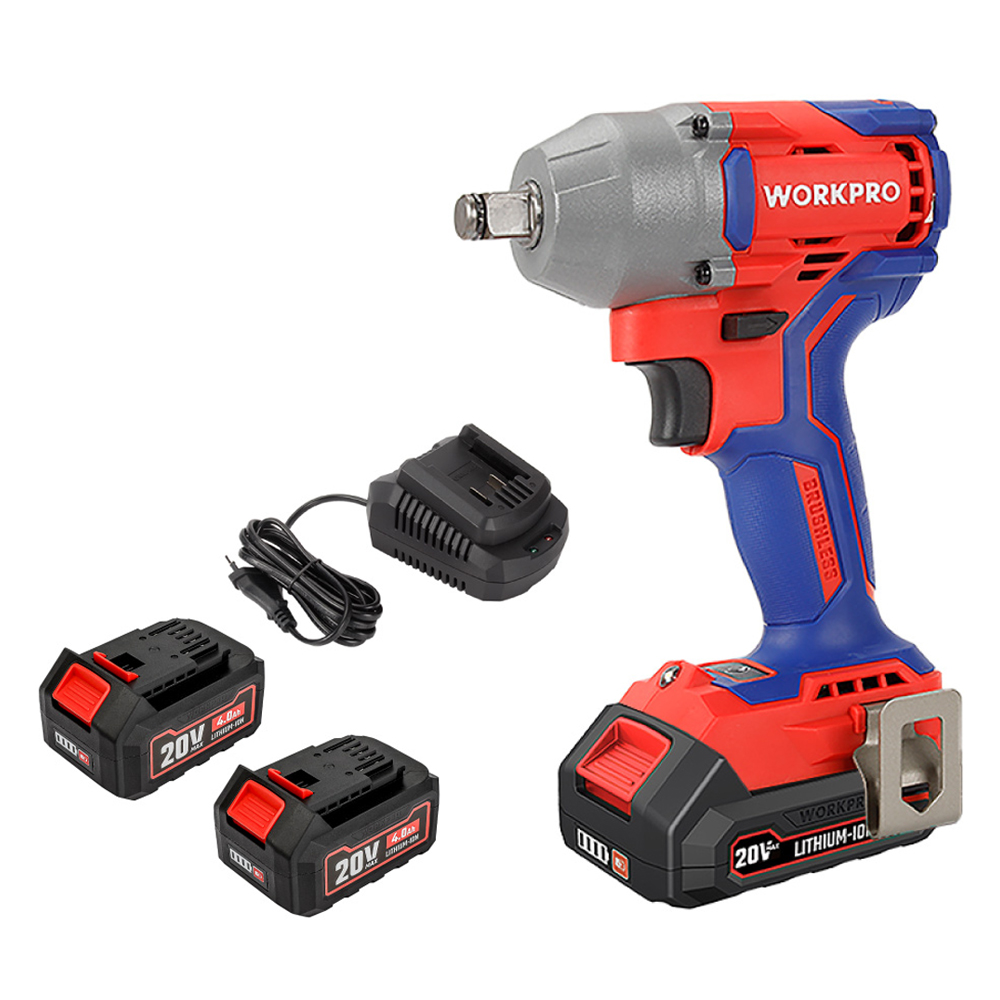 워크프로 20V 충전임팩 렌치 세트 4.0ah WP390202, 1세트 208,000원