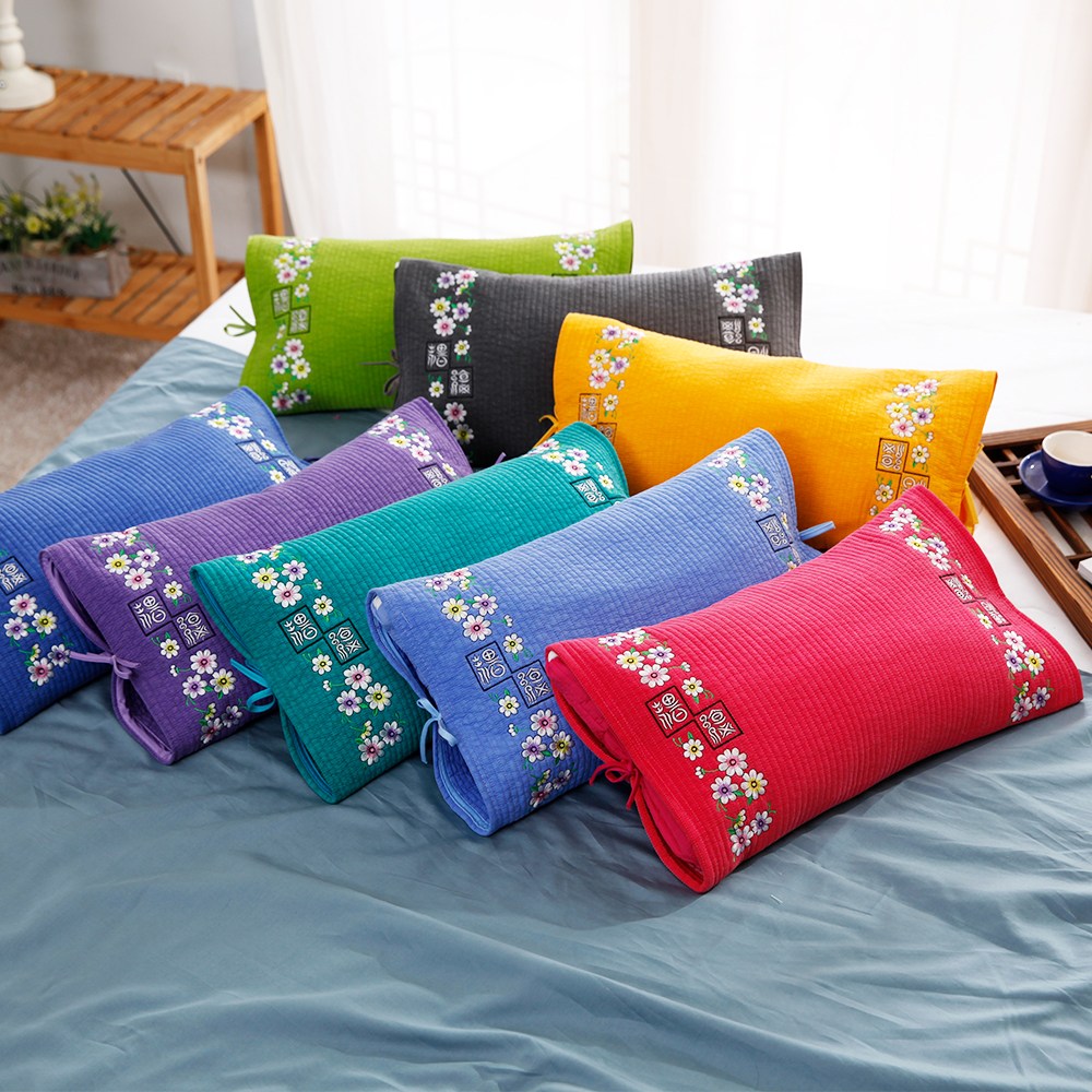 [에코숲라이프] 국화꽃 끈베개 메밀 편백 칩 베개 18,500원