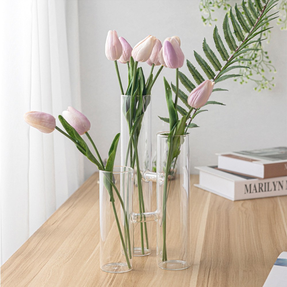 VITALO 글래스라인 플라워 베이스 이케바나 유리관 유리병 꽃꽂이 화병 시험관 꽃병 16,500원