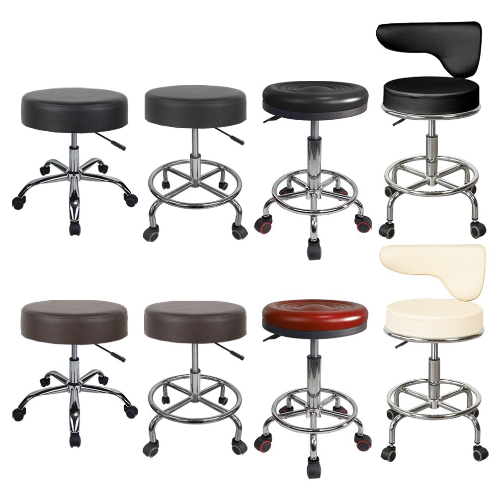 BMKC 진찰 진료 병원 카운터 미용 보조 간이 원형회전의자, 레드 22,900원