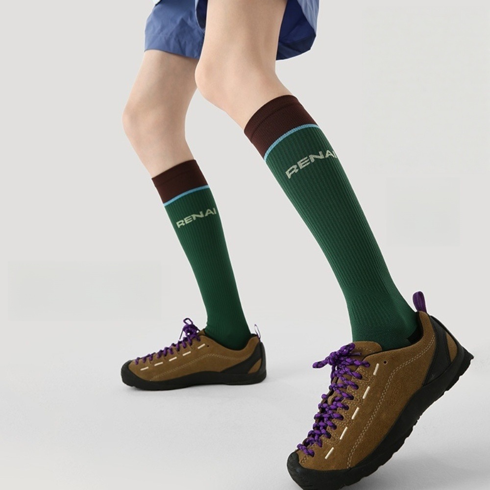 Hello Weekend 여성 양말 배색 봄여름 니삭스 패션 슬림 롱 양말 압박 중목 양말 반장 양말 장목 양말 운동 미끄럼 방지 다리 보온대 필라테스 1족 세트 4,990원