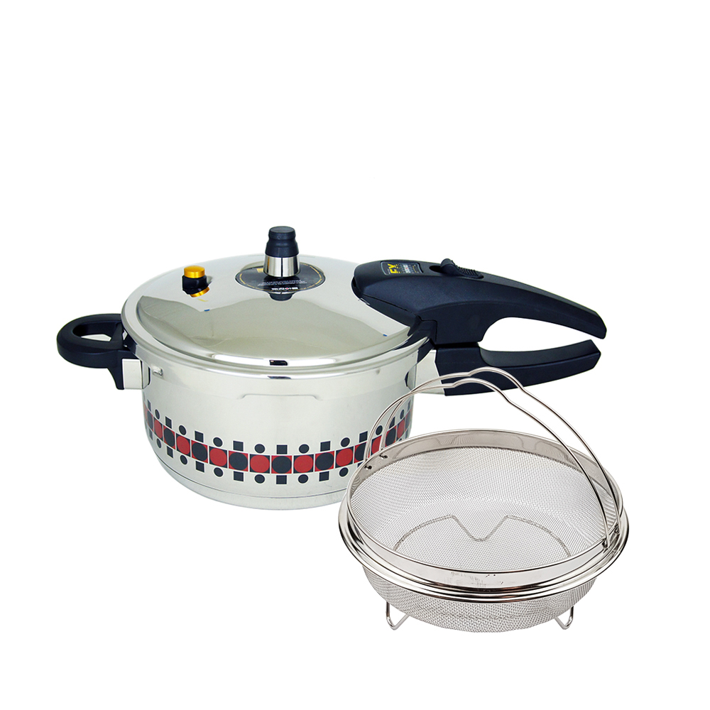 키친아트 인덕션겸용 FX 스텐 압력솥 8인용 + 찜기 세트 98,380원