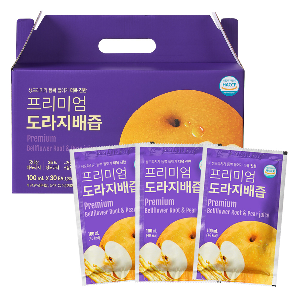 유기농마루 정품 국내산 도라지배즙 프리미엄, 100ml, 30개 22,210원