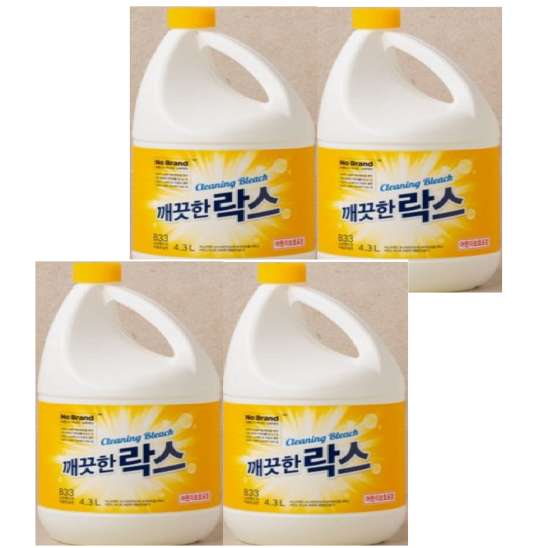 노브랜드 깨끗한 락스, 4.3L, 4개 20,990원