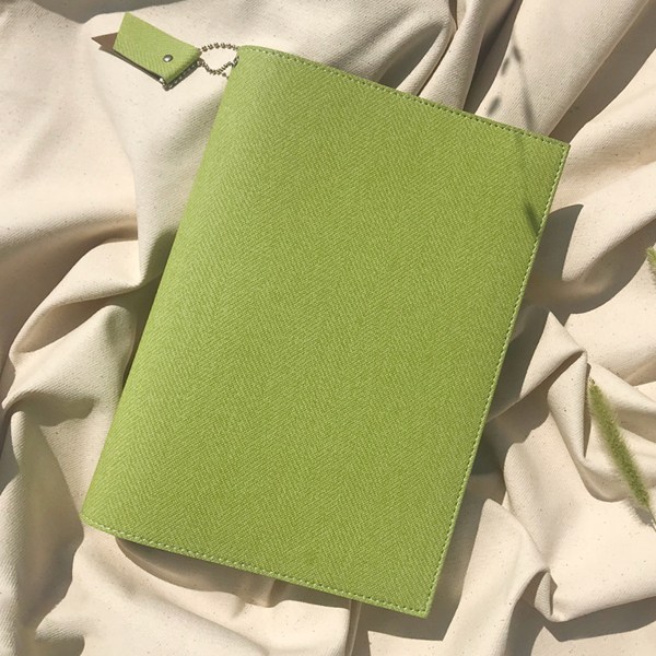 [각인가능]오브리즈 헤링본 북커버 북마크 세트 책보관 다이어리 자동차등록증커버, 라이트그린, 현재가 13,900원