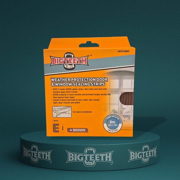 빅티스 도어&윈도우 실링 스트립 3m 2개입 (E형 / 브라운 / 긴 수명), 1개 2,500원