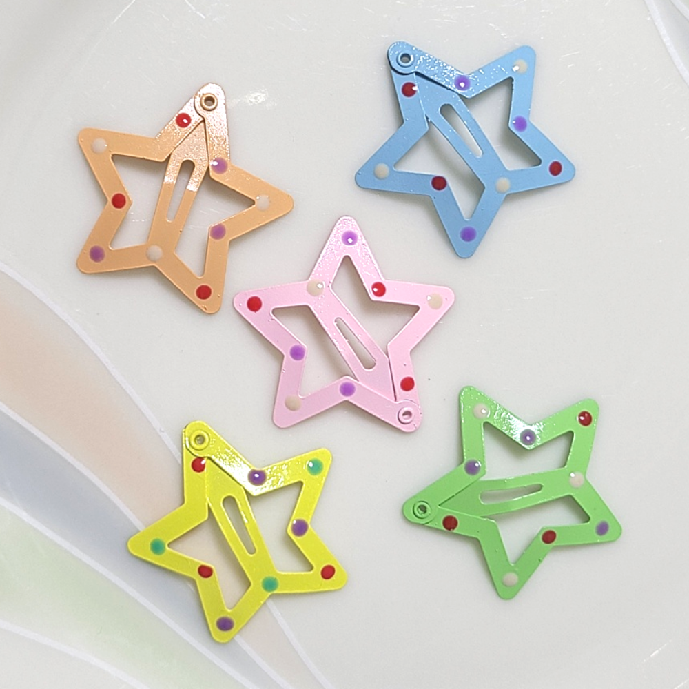 장보고 별모양 헤어핀 옆머리 똑딱핀 포인트 머리핀 잔머리 고정핀 5,890원