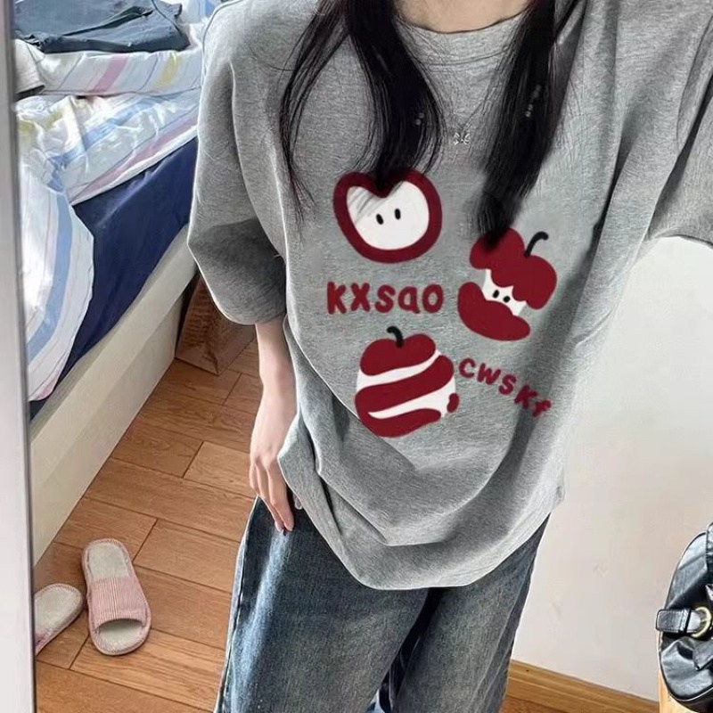 해피유통 여성 여름 루즈핏 프린트 반팔 티셔츠 편안한 캐주얼 스타일디자인14세 이상 18,090원