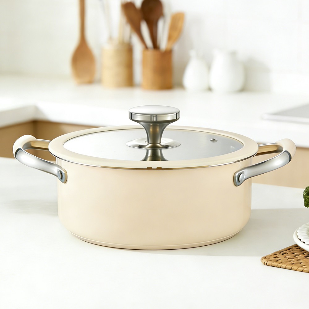 CookNest 304 스텐 인덕션 IH 전골냄비, 1개, 아이보리, 22cm 24,800원