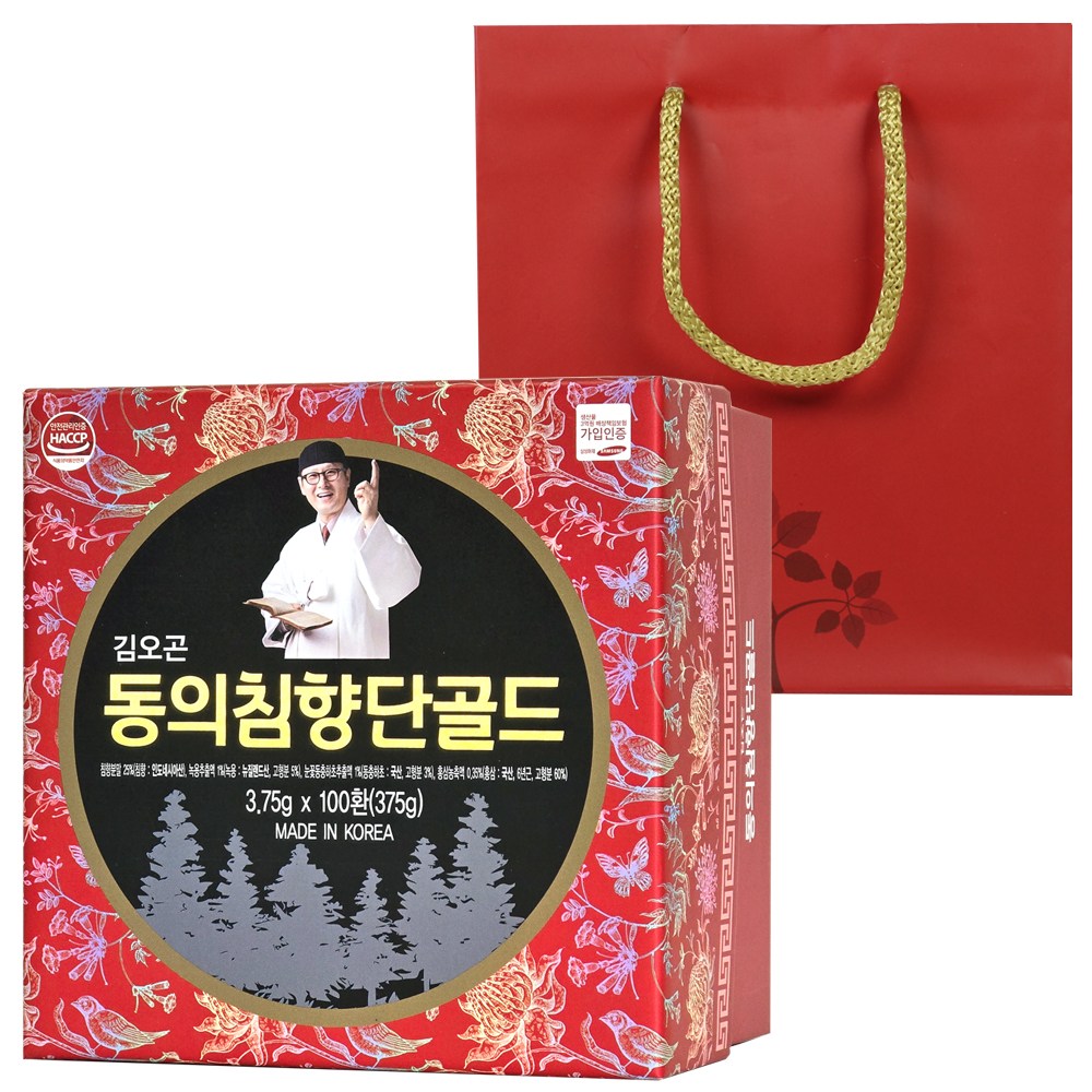 주원생활건강 NEW 김오곤 동의침향단 골드 100p 침향환 + 선물용 쇼핑백 39,900원