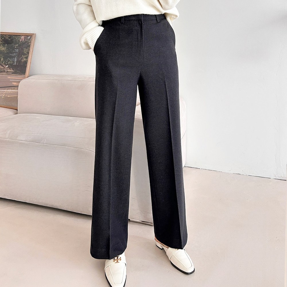 디아웃핏 여성 울 밴딩 슬랙스 간절기 봄 스판 바지 팬츠 일자 세미 와이드 부츠컷 45,000원