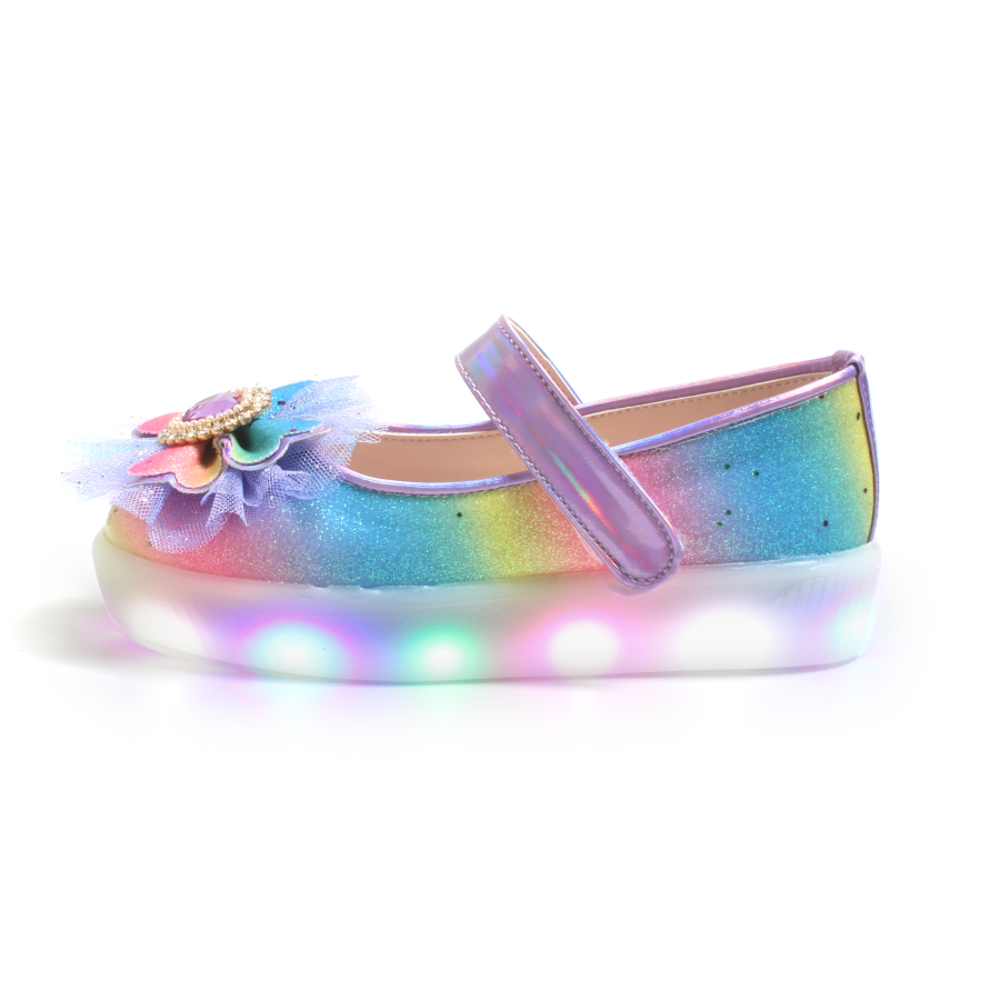 FROMBEBE 여아용 라엘 무지개 진주 하트 LED 공주 슬립온 39,000원