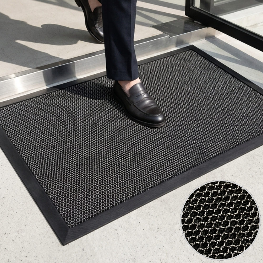 소서리스튜디오 미끄럼방지 현관매트 코일매트 가정용 매장용 업소용 빅사이즈, 블랙, 1개 12,000원