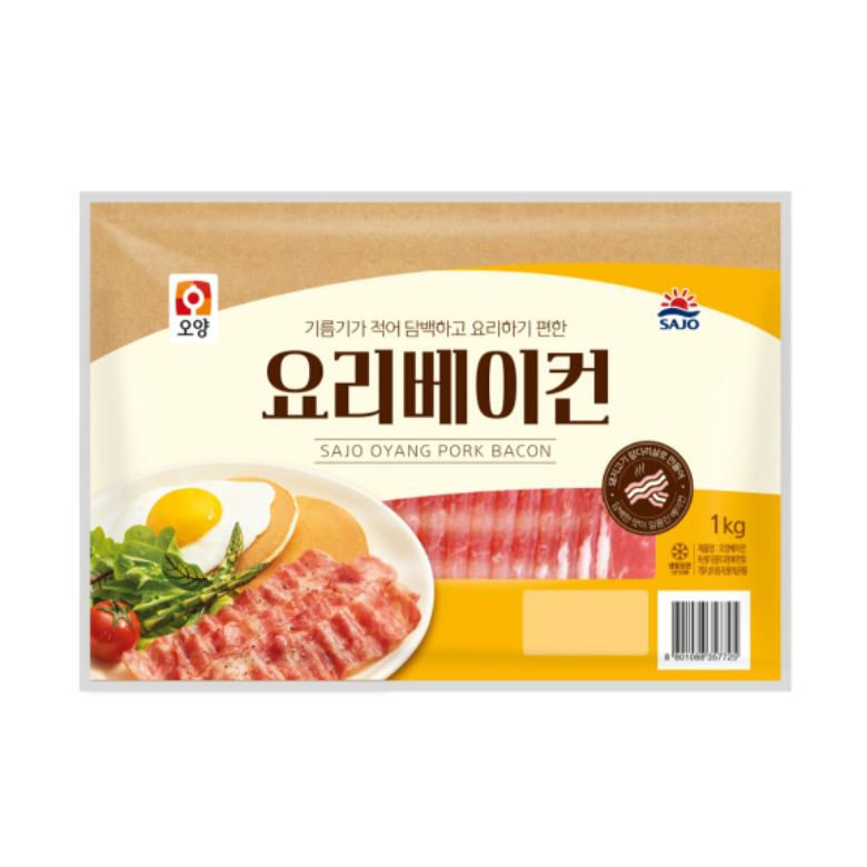 사조오양 요리베이컨 1kg 냉동베이컨 앞다리살 28,100원