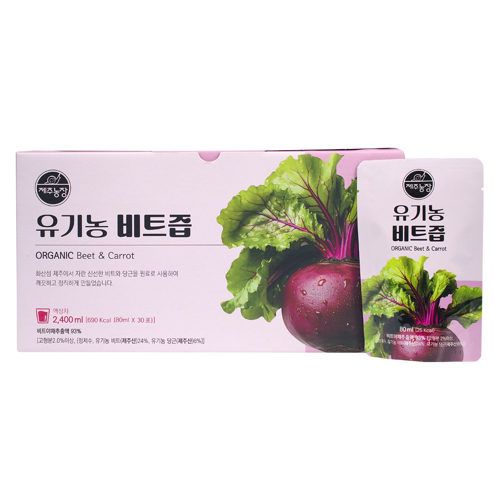 제주농장 유기농 비트즙, 80ml, 60개 31,950원