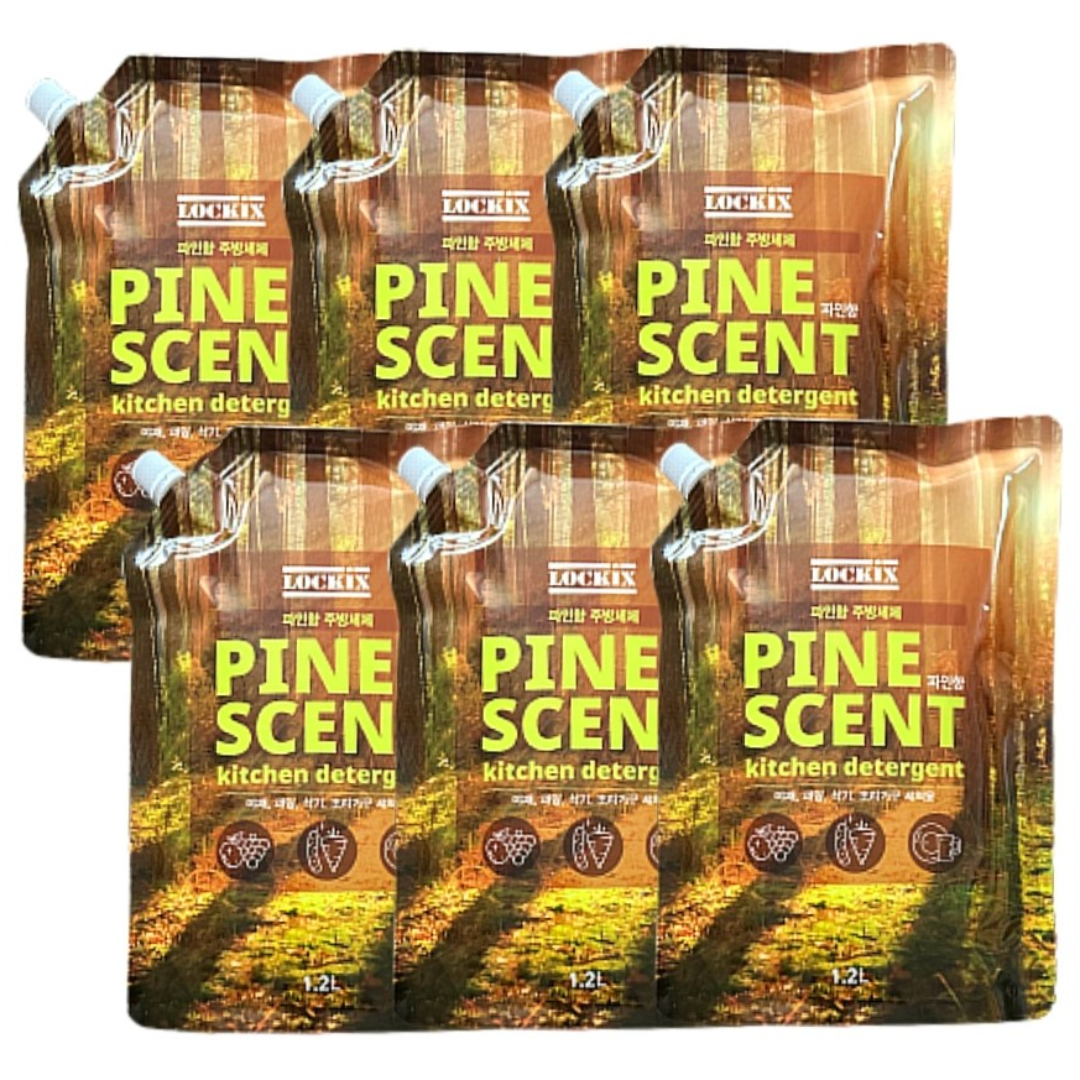 LOCKiX 주방세제 파인향, 6개, 1.2L 12,900원