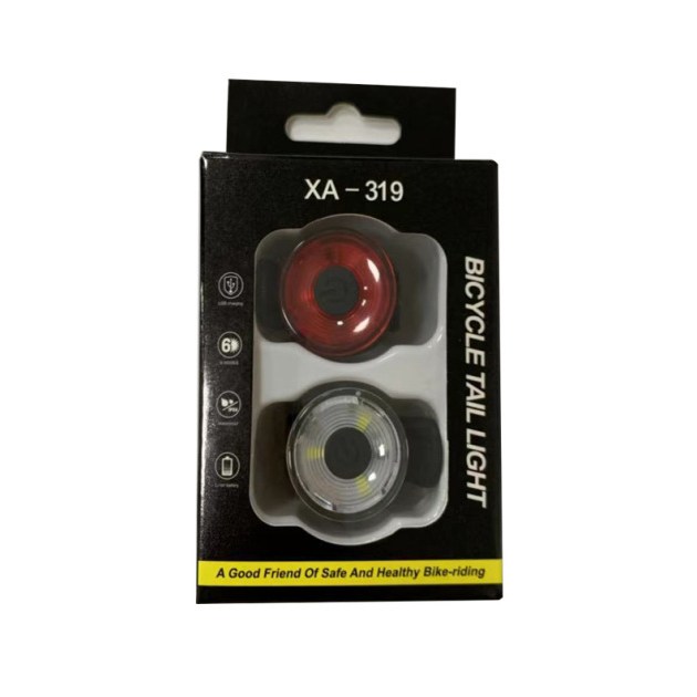 [티케이샵] 레드앤화이트 자전거 전조등 후미등 8,800원