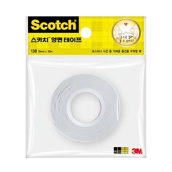 3M 스카치 종이양면테이프 138 18mmx10M 34863 1,820원