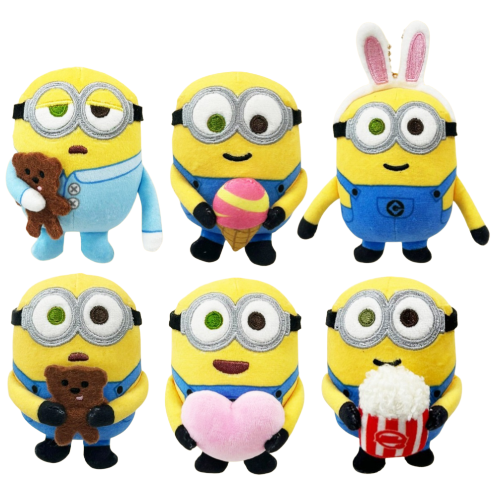 미니언즈 키링 팀 아이스크림 토끼 하트 팝콘 파자마 가방고리 키홀더 키체인 인형 9cm 귀여운 8,900원