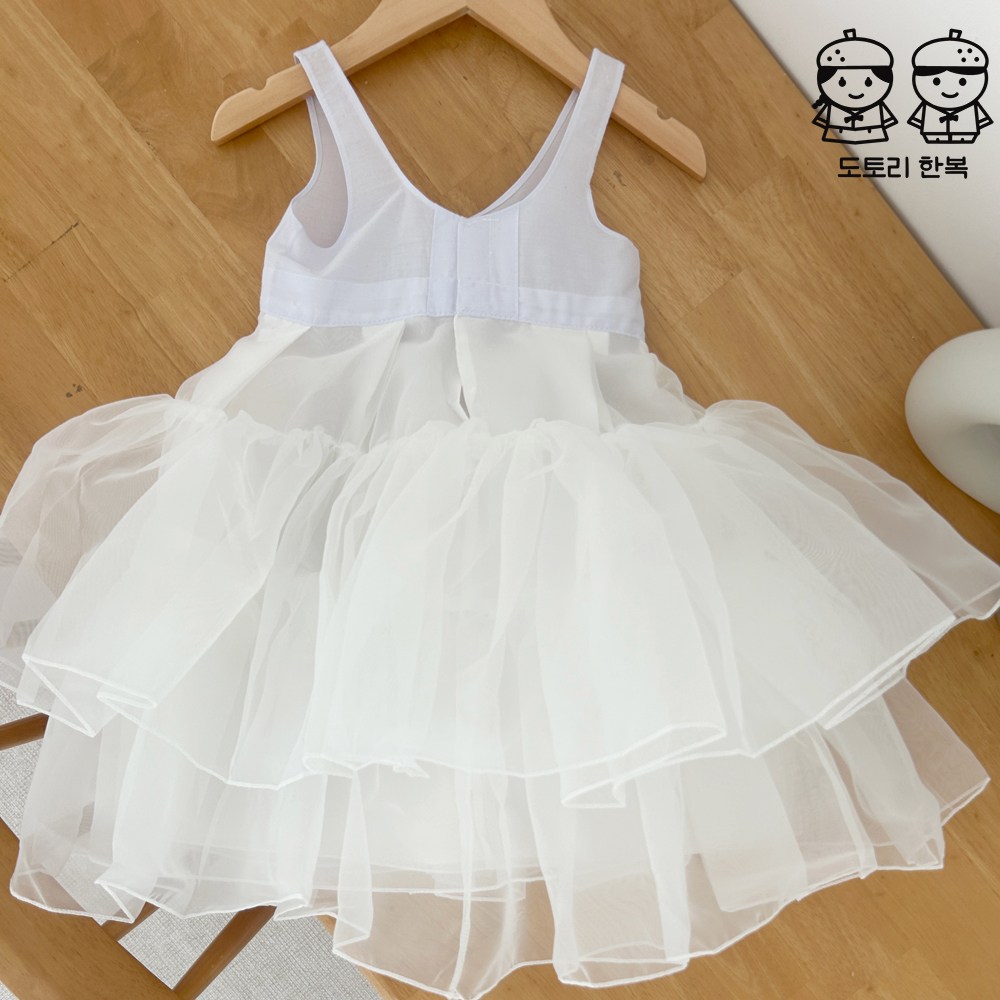프릴 캉캉 풍성한 원피스속치마 여아한복 키즈 유아 아동한복 19,700원