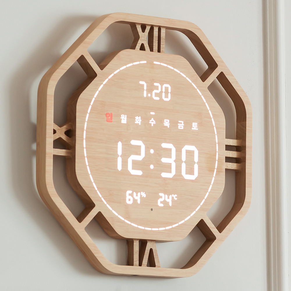 플라이토 와이파이 로마 터닝 인테리어 LED 벽시계 40cm 173,110원