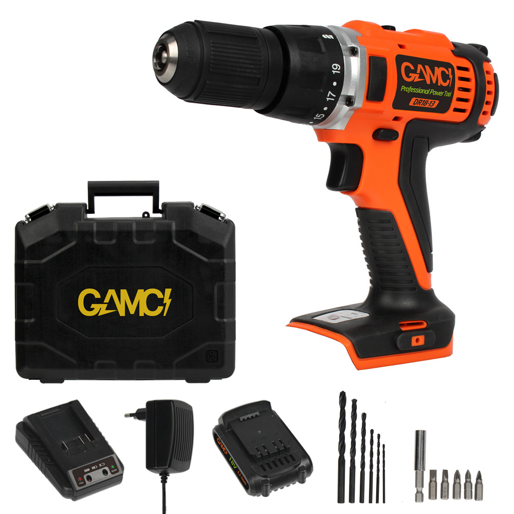 GAMCI 충전 전동드릴 무선 드라이버 배터리풀셋 DR18-13 KC인증, 1개 49,890원