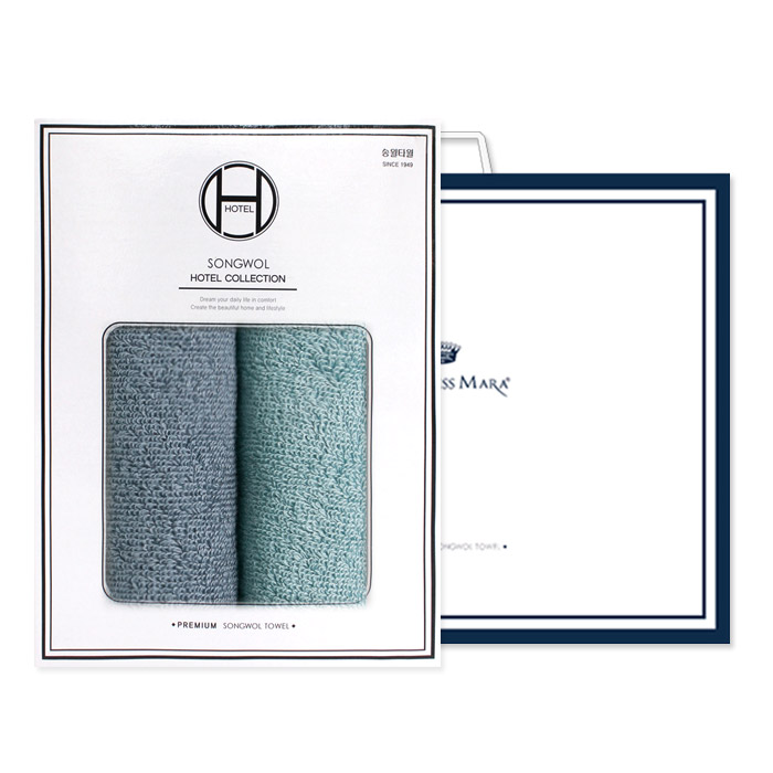 송월타월 클린 항균 무지 타월 150g 30수 면사 2p + 쇼핑백 세트 10,840원