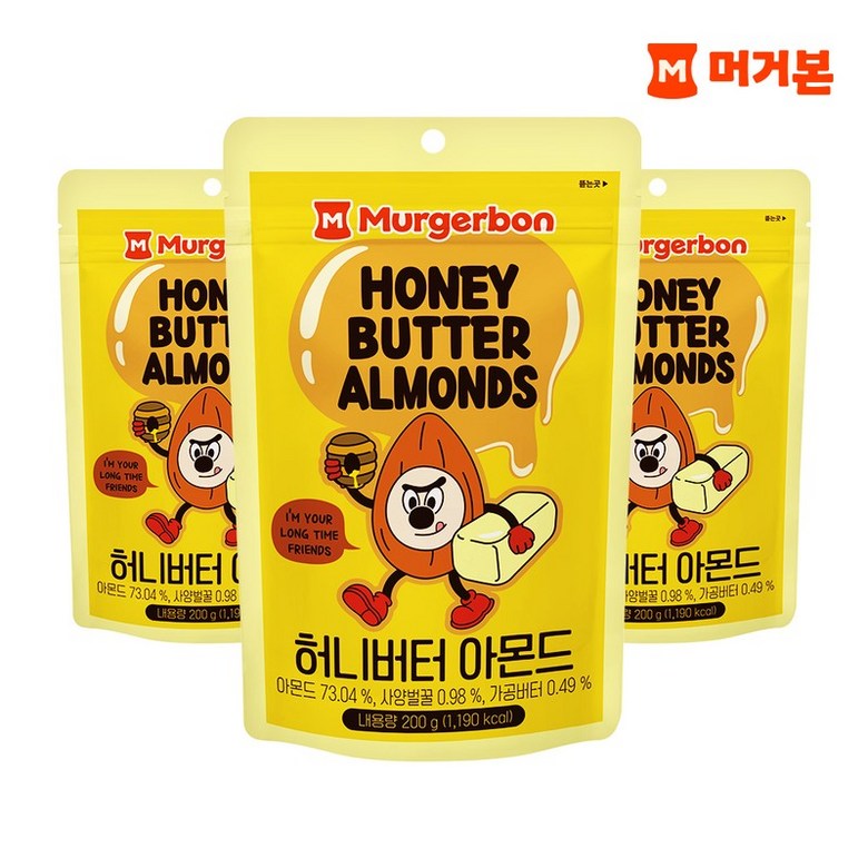 머거본 NEW 허니버터아몬드 200g 3봉 28,200원
