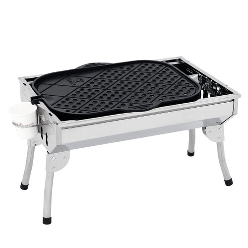 캠핑몽 포터블 M 바베큐그릴 접이식 캠핑 숯불 야외 화로 스텐 석쇠 휴대용 고기불판 대형, 1개 69,900원