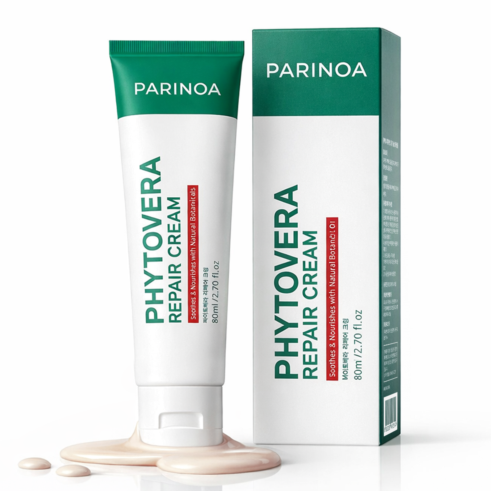 파리노아 파이토베라 리페어 크림 레이저 치료후 피부과 EGF PDRN 연어크림 파데프리 톤업 진정 보습 로션 미백 수분 크림 주름개선 올인원 영양 탄력크림 피부장벽 예민한피부 케어, 2개, 80ml 43,000원