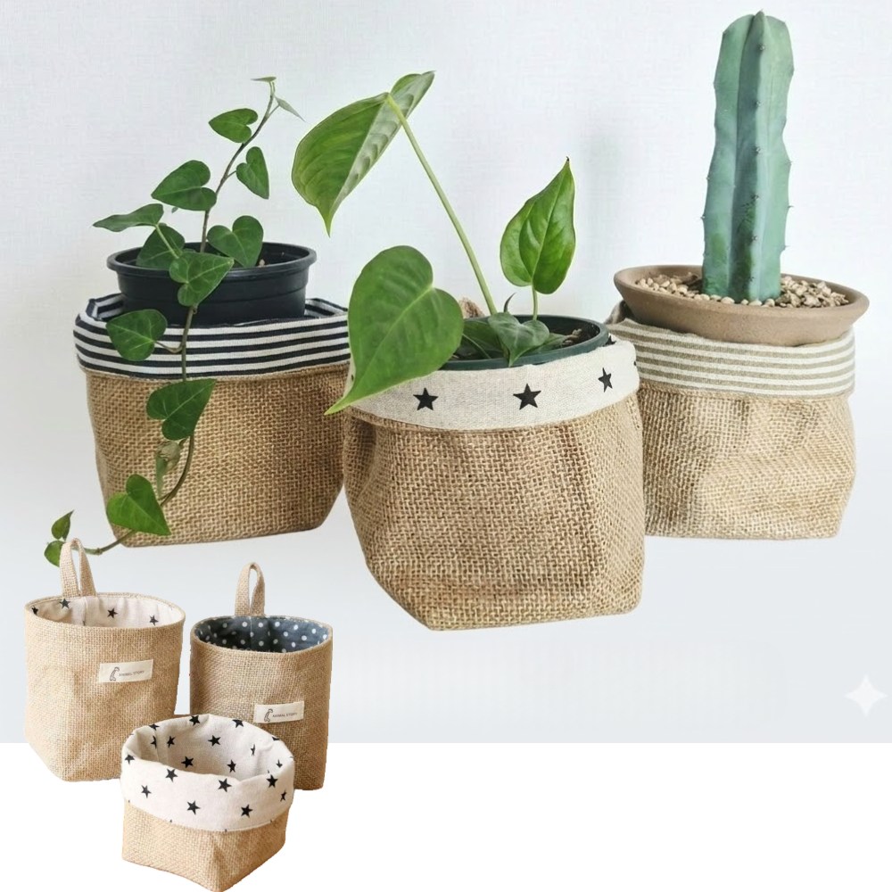 제이쿤 린넨 행잉 바구니, 1개, 줄 베이지 8,900원