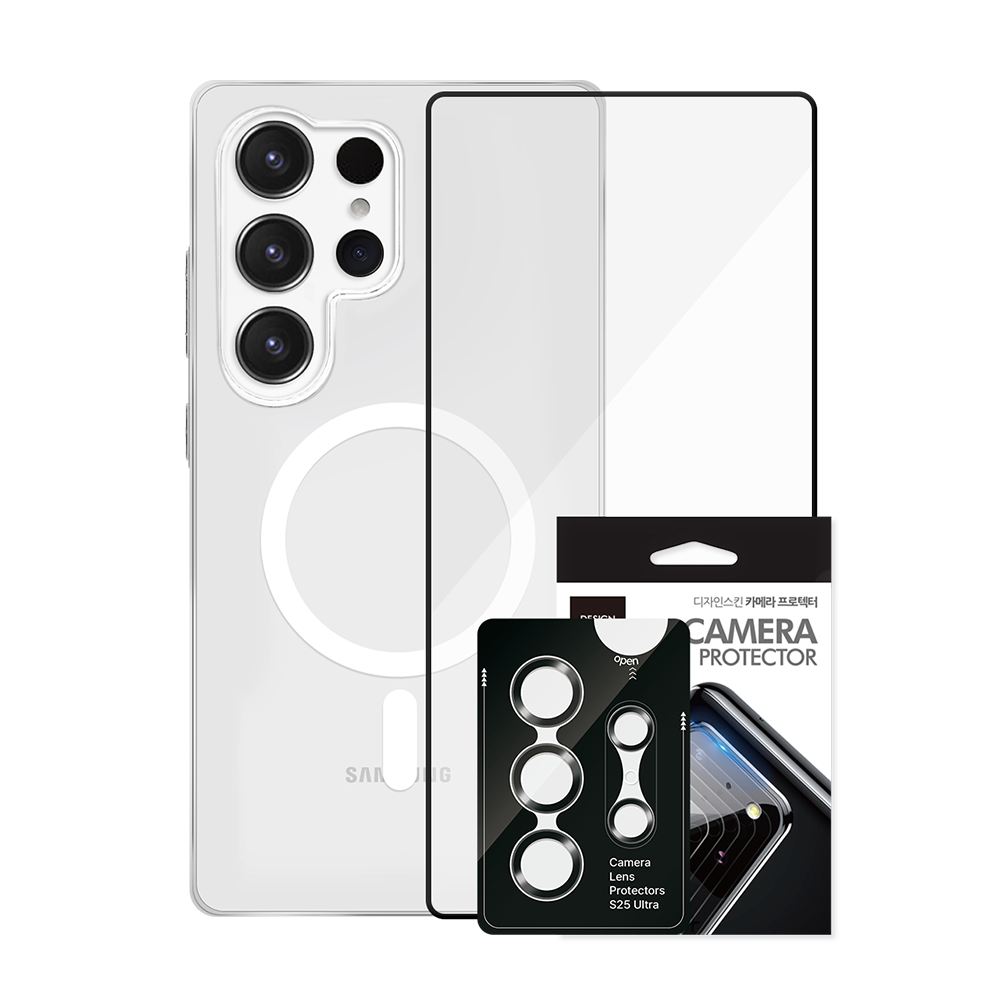 디자인스킨 갤럭시 S25 플러스 울트라 피닉스 범퍼 맥세이프 케이스 + 원터치 강화유리 보호필름 1매 + 프리미엄 렌즈 프로텍터 1매 3종세트 39,730원