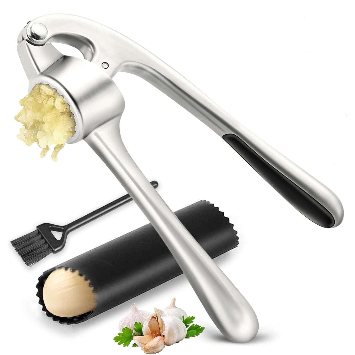 주방용 마늘 프레스 스테인리스 스틸, 프리미엄 녹 방지 및 식기 세척기 안전 마늘 다지기 14,800원