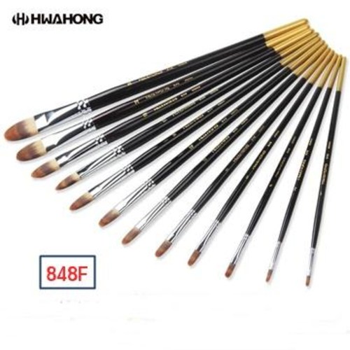 화홍 848F 유화붓 아크릴붓 과슈붓 필버트붓 낱개 (옵션선택), 6호 3,100원