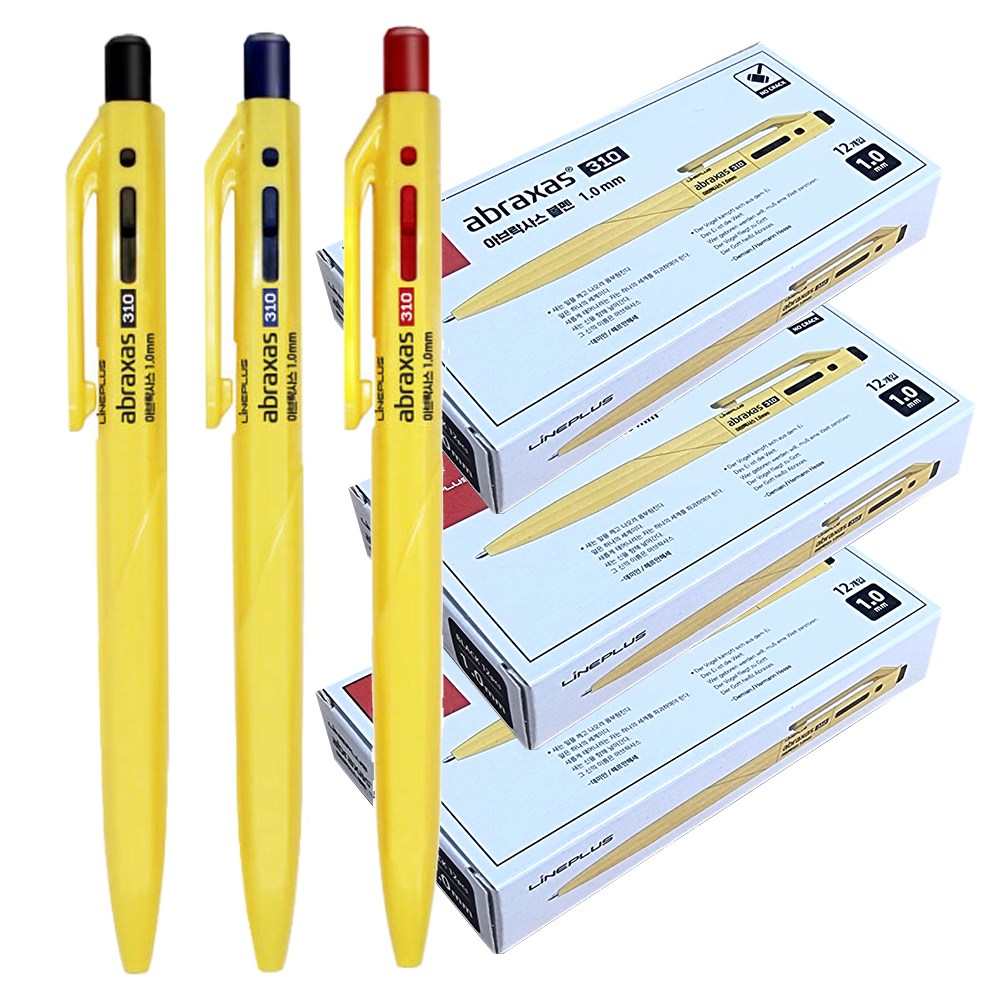 라인프러스 아브락사스 볼펜 1.0mm (36자루), 흑색(36자루) 12,900원