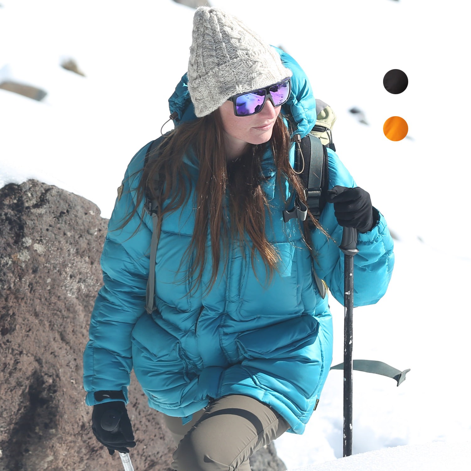 덕마운트 여성 구스 다운 등산 자켓 솜털 90% 아웃도어 겨울 패딩 점퍼 MDJ2101F 179,200원