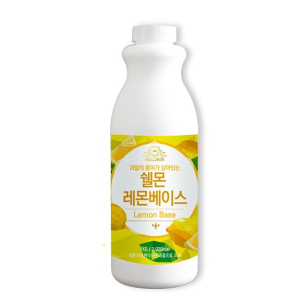쉘몬 과일 농축액 액상타입 베이스 레몬 1kg/시럽/원액/에이드 19,200원