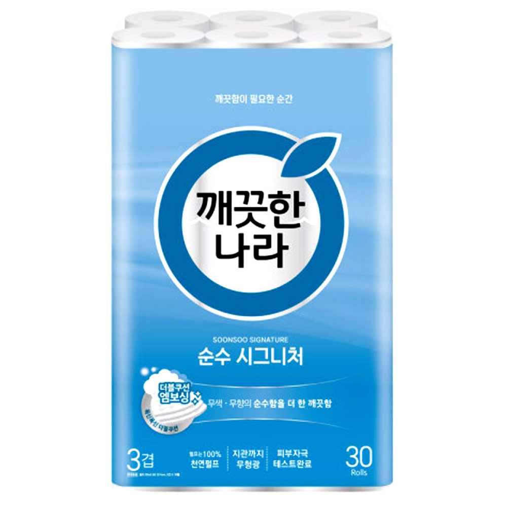 깨끗한나라 순수 시그니처 3겹 28m 30롤X1팩 18,580원