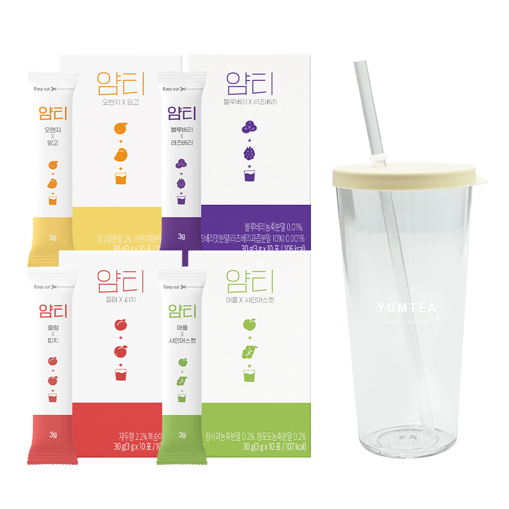 얌티 4종 + 텀블러, 4박스, 10개입, 3g 35,400원